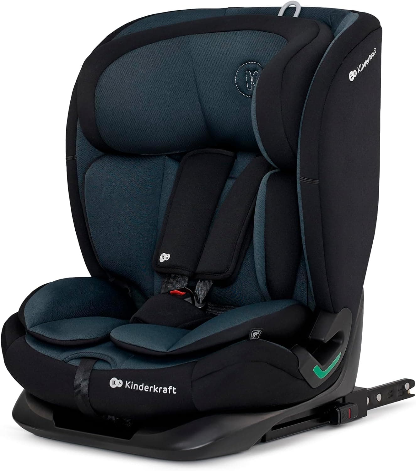 Kinderkraft ONETO3 I-Size Cadeira de carro Isofix, grupo de 1/2/3, 9-36 kg, padrão R129, protetores laterais, top ter, ajuste com uma mão, Easy Grow System, preto