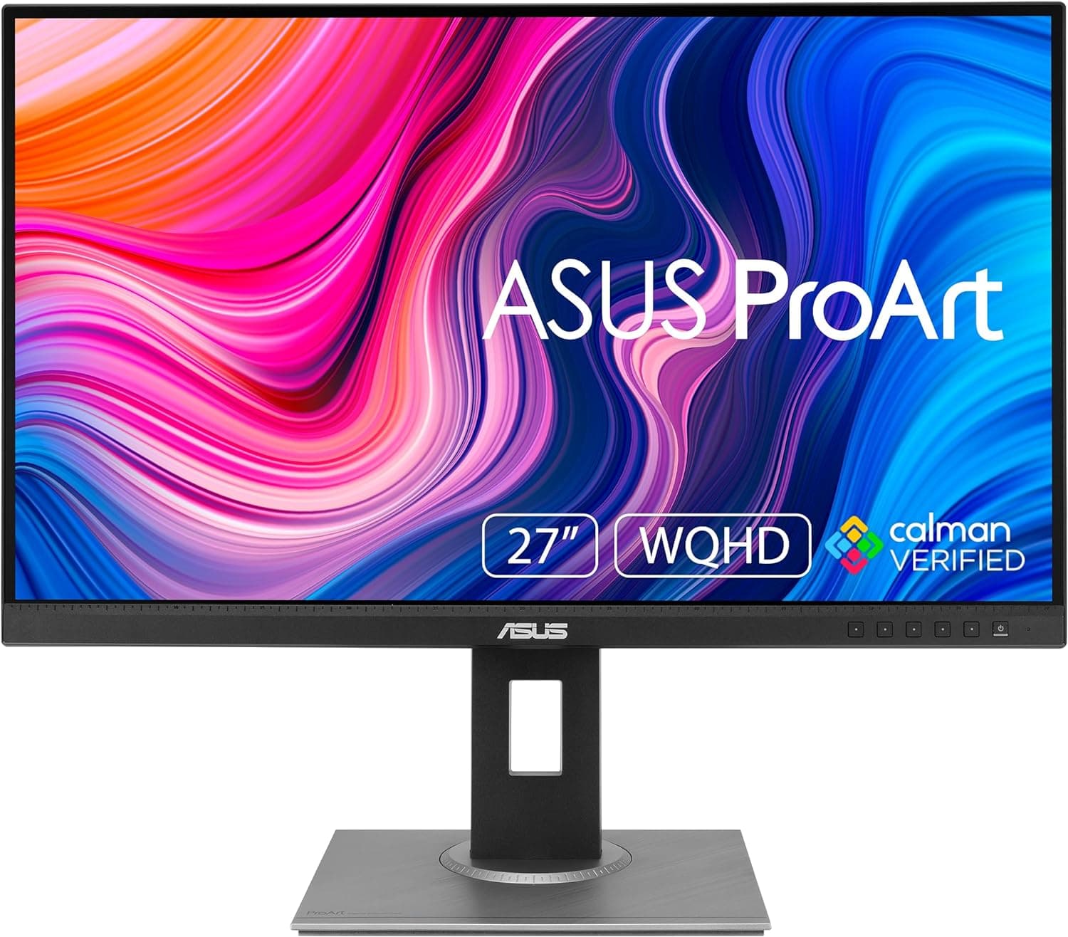 ASUS ProArt PA278QV Monitor de 27'' WQHD (2560 x 1440, IPS, 16:9, USB 3.0x4, DisplayPort x1, DVI x1, 5 ms, 75 Hz, Adaptive-Sync) 100 %, cor preta