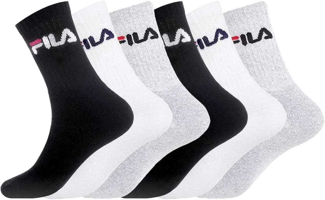 FILA Meias desportivas para homem, pack de 6 