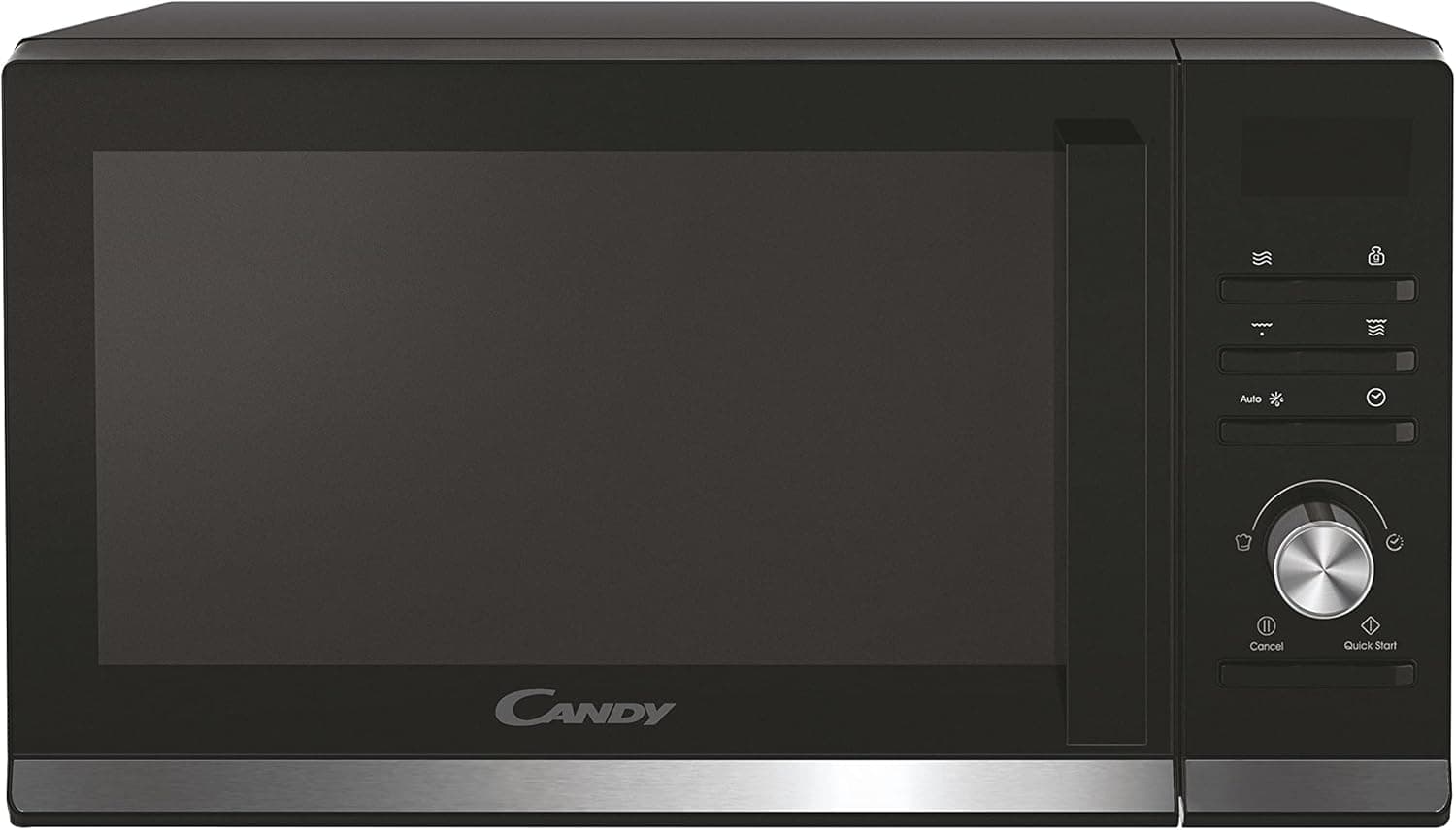 Candy Moderna CMGA20TNDB, micro-ondas com brilho, 20 L, 1250 W, 6 níveis de potência, digital, 8 funções, bloqueio de segurança, prato 25,5 cm, Grill Rack, auto-limpeza