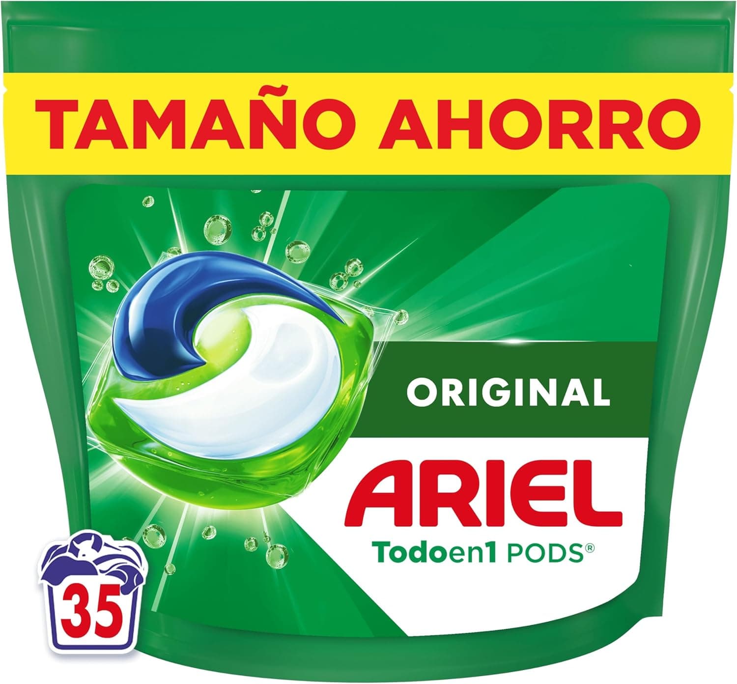 Ariel All In 1 PODS | Cápsulas de detergente líquido para máquina de lavar roupa, 35 unidades