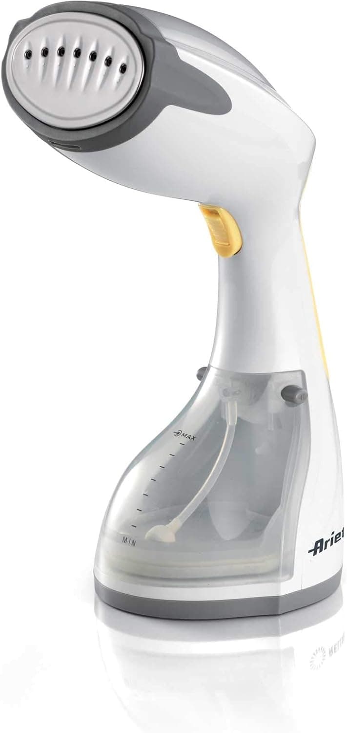 Ariete Escova 4167 vapor manual, ferro vertical a vapor 1200 W, base de aço inoxidável, depósito 0,26 litros, 2 cabeças, aço inoxidável, cor branca