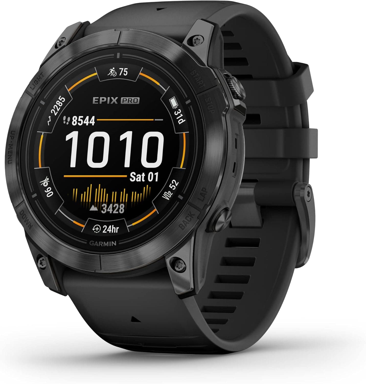 Garmin EPIX 2, Relógio GPS multidesporto com ecrã táctil AMOLED, funções superiores, frequência cardíaca, mapas e música