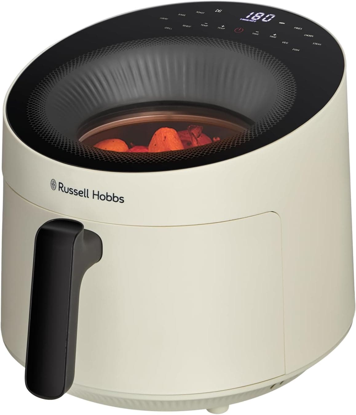 Russell Hobbs Frigideira de ar, 5 l, 10 programas pré-estabelecidos, com janela de exibição, fritadeira sem óleo, fritar, gratinar, assar, reaquecer, máximo 200 °C