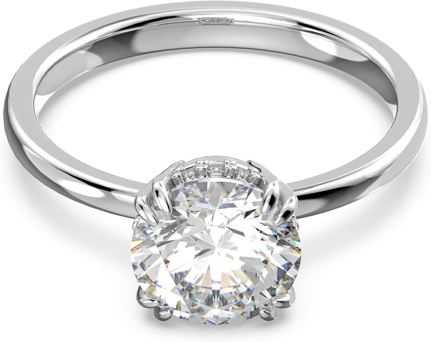 Swarovski Stilla | Anel cocktail com cristal branco e design elegante