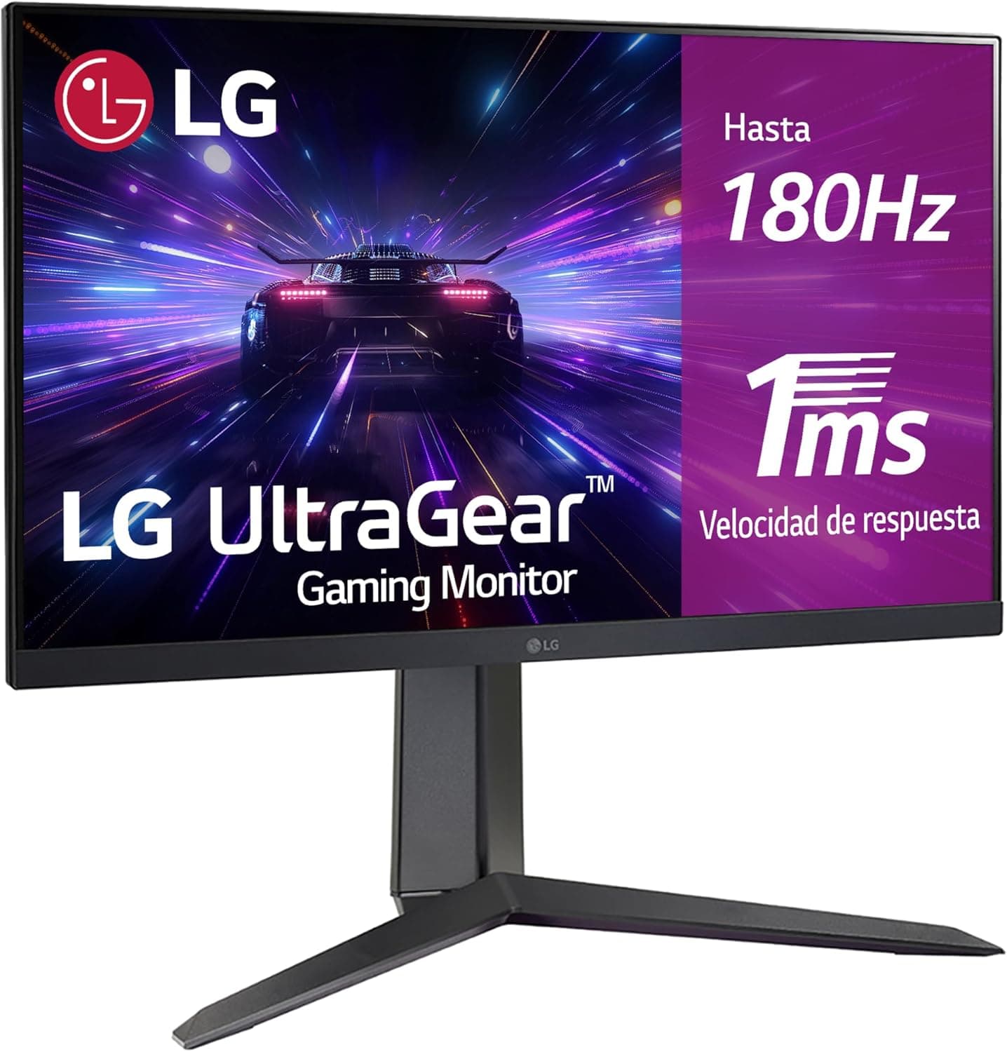 LG 24GS65F-B Monitor ultragear, ecrã IPS (1920x1080), 16:9, 180 Hz, 1ms Black Stabilizer, G-Sync compatível e FreeSync, preto