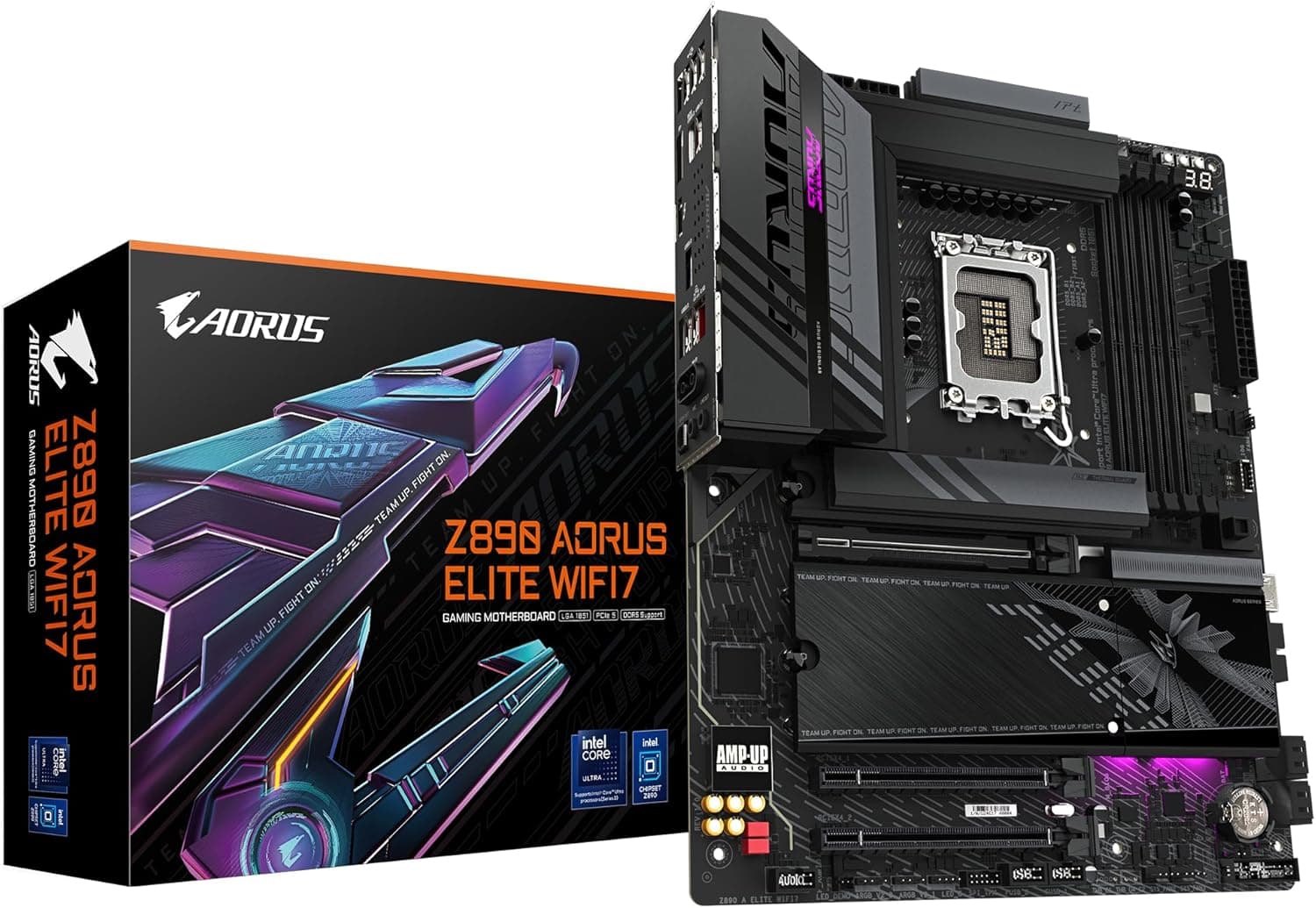 GIGABYTE Z890 AORUS Elite WIFI7 Placa base - Suporta CPUs Intel Core Ultra (série 2), 16+1+2 fases VRM, até 8800 MHz DDR5 (OC), 1 x PCIe 5,0 3 x PCIe 4,0, Wii. -Fi 7, 2,5 GbE LAN, Thunderbolt 4