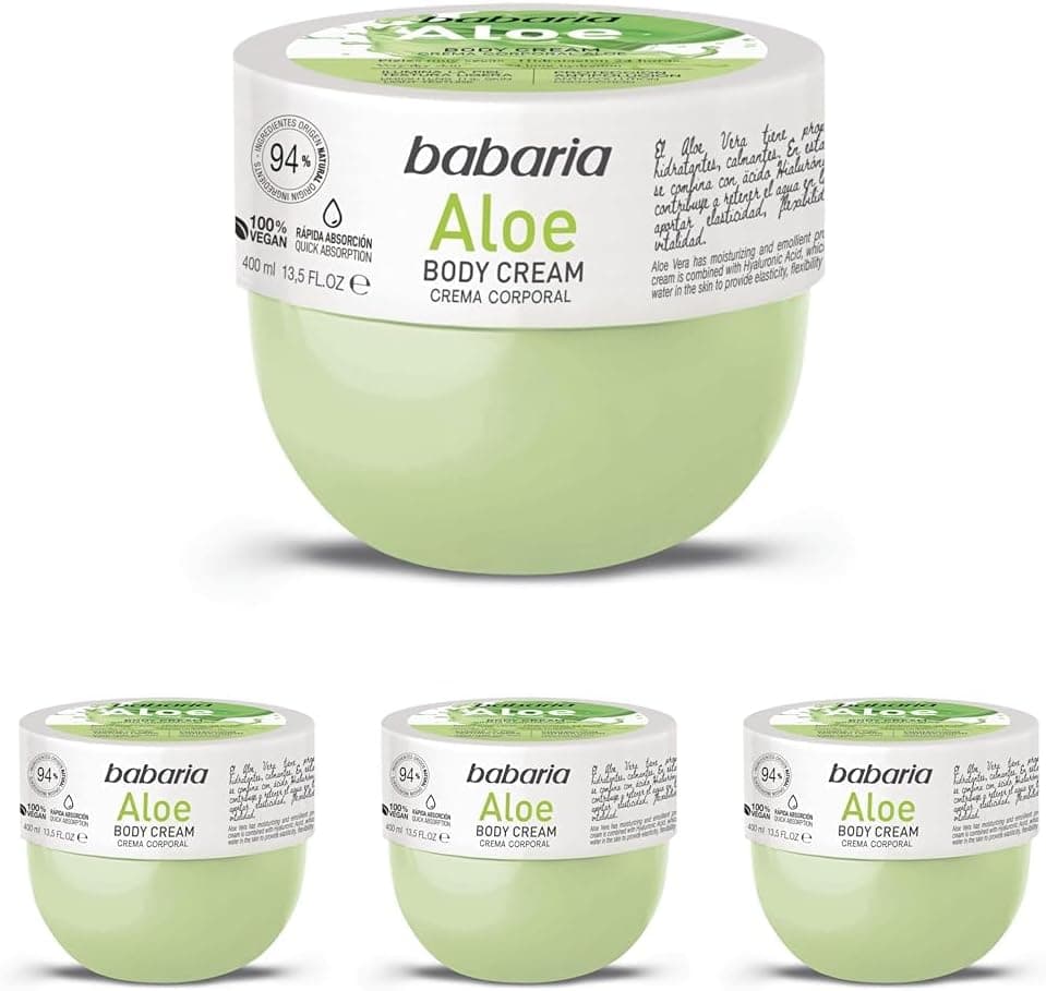 Babaria Creme corporal aloé 400 ml x 4
