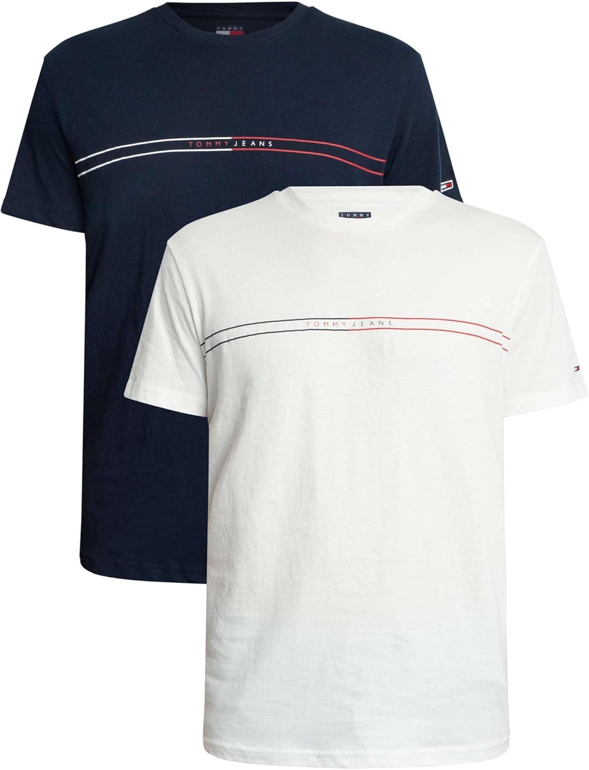 TOMMY JEANS TJM SLM Entry Grphc T-shirts para homem, pack de 2