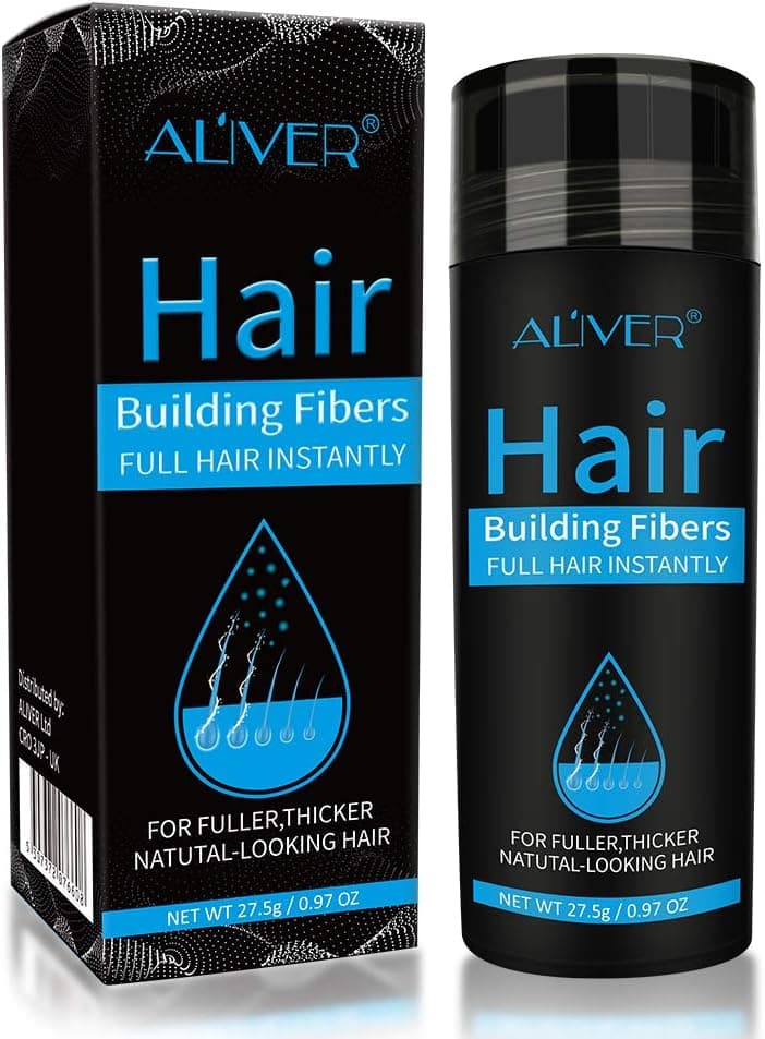 Fibras Capilares castanho-escuro 27,5 g para perda de cabelo spray em pó fibras capilares para perda de cabelo, cabelo mais grosso e mais cheio em 15 segundos