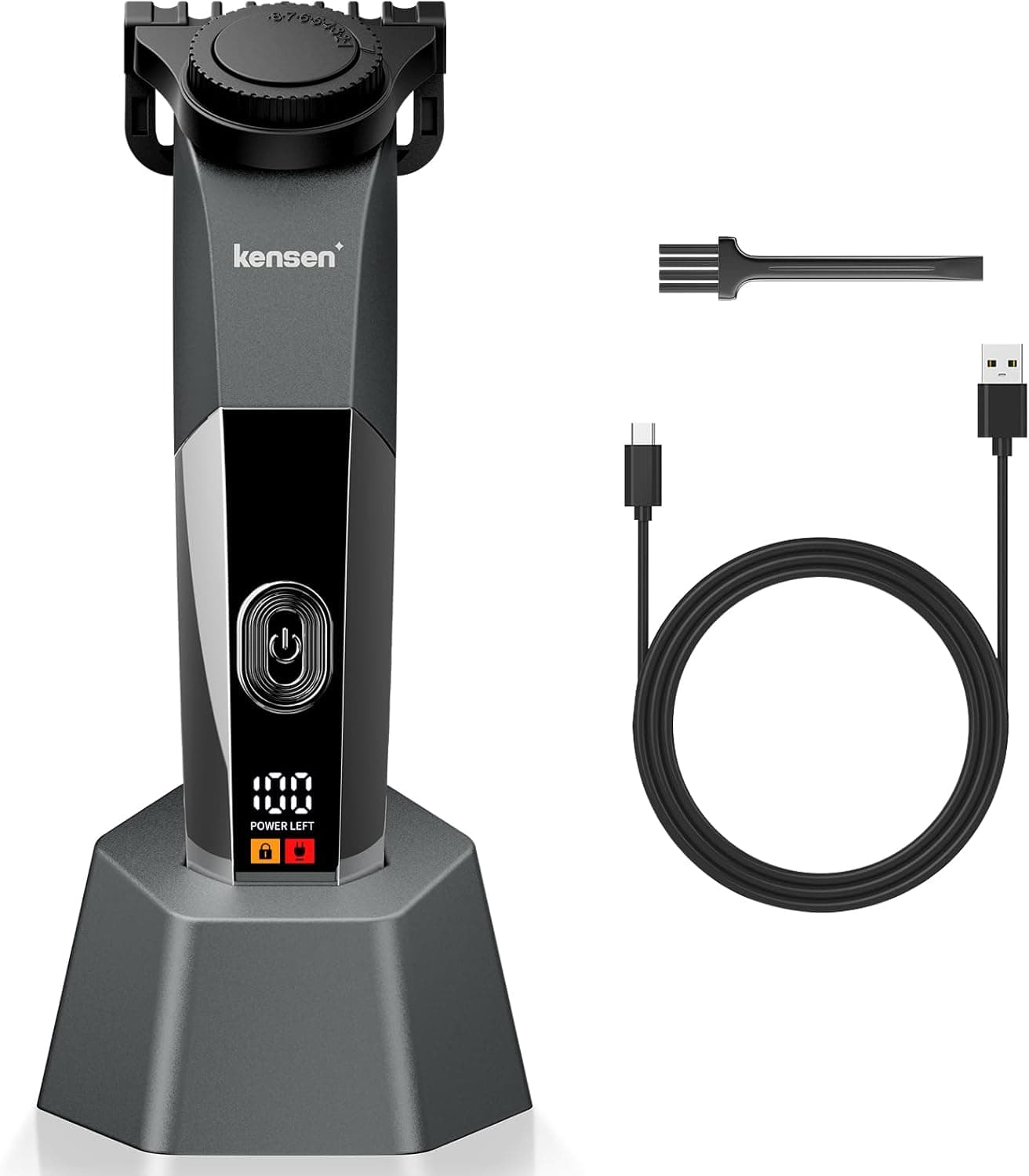 kensen - Aparador íntimo para homem, zona íntima, impermeável, para homem, molhado, seco, para o corpo, com bandeja, pentes, aparador de cabelo corporal, tipo C, para pernas, axilas