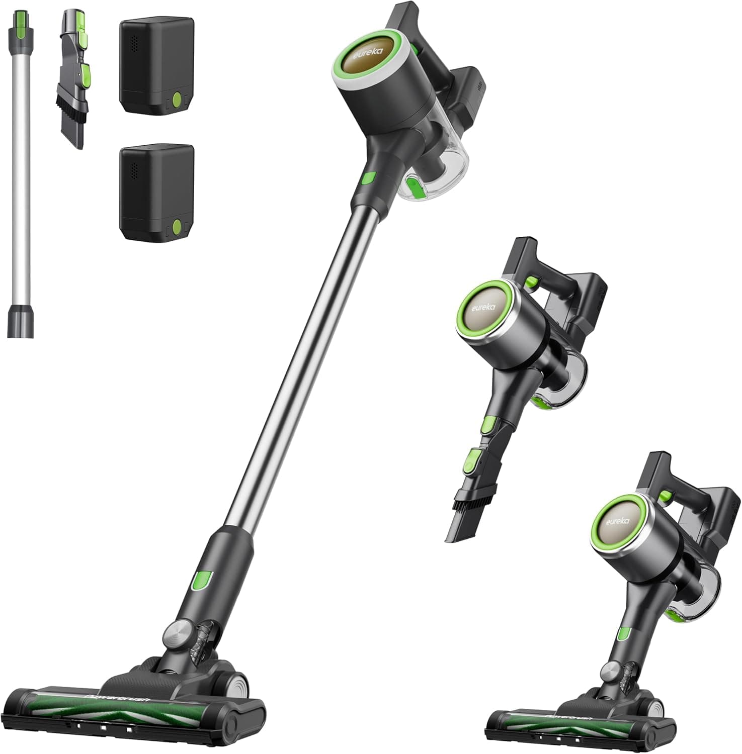 EUREKA NEC370 Aspiradores vassoura, 300 W, 0,6 liters, 83 decibéis, preto