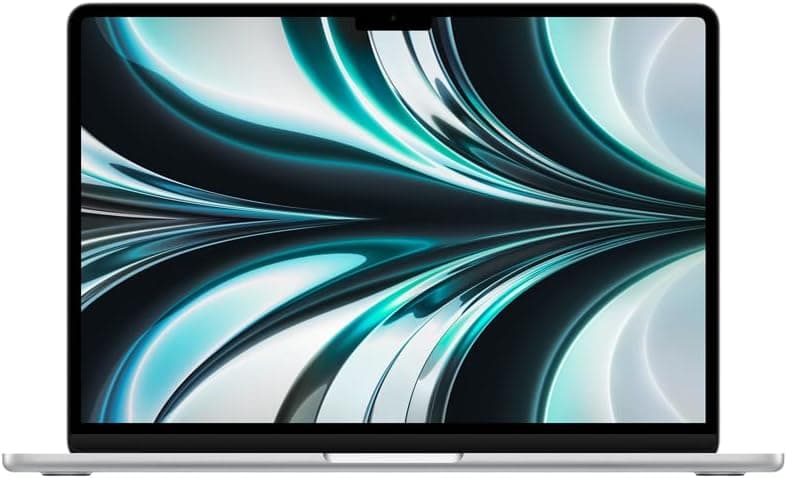 Apple 2024 MacBook Air Computador portátil com chip M2: Ecrã líquido com ecrã Retina de 13,6 polegadas, 16 GB de RAM, 256 GB de armazenamento SSD, teclado retroiluminado, prateado