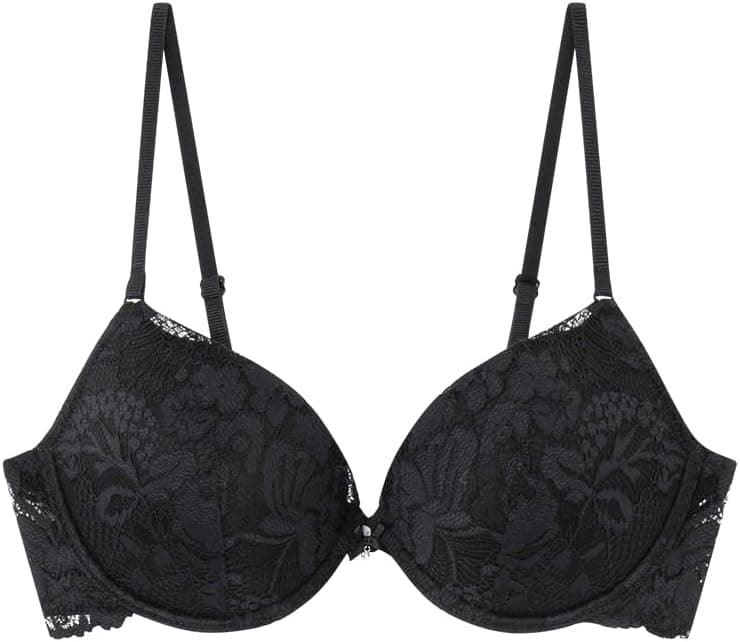 Women'secret Beautiful Classic | Soutien de renda acolchoado preto para mulher