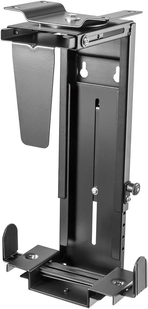 AISENS Suporte rotativo anti-roubo e altura personalizável para CPU para montagem sob a mesa ou a parede preta