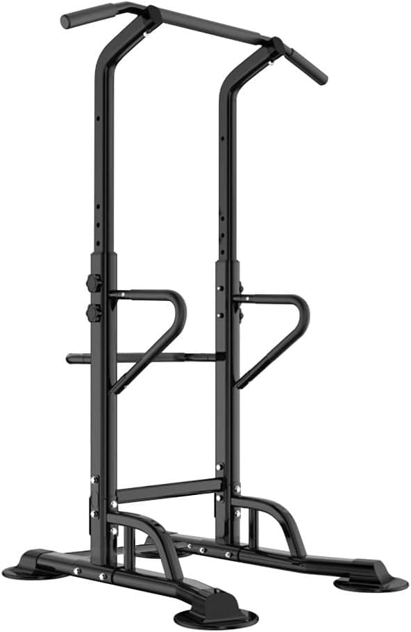 sogesfurniture Power Tower Estação de fundos, torre multifuncional de altura ajustável e torre de ginásio para treino de força de ginástica doméstica equipamento de aptidão, BH-PSBB002-N