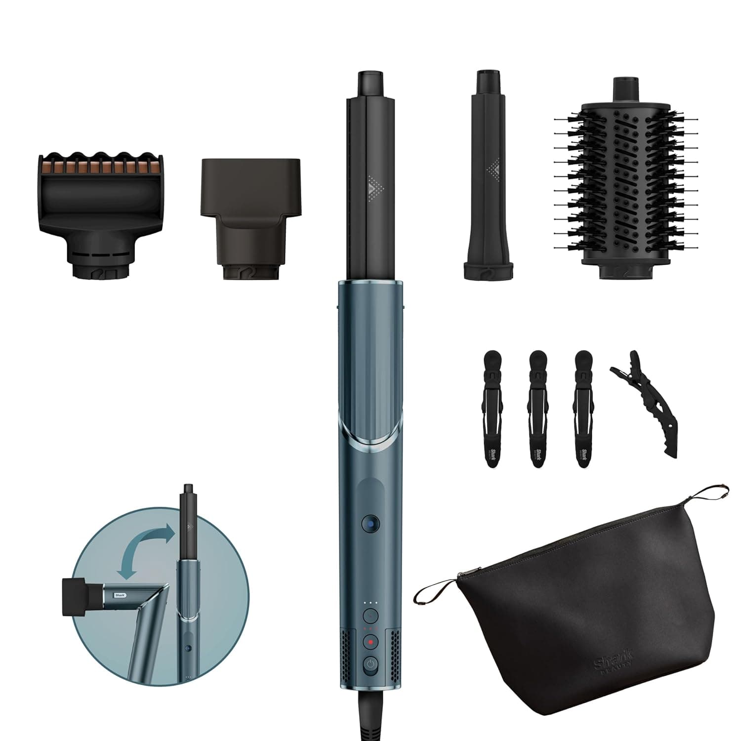 Shark FlexStyle Secador de cabelo e modelador, modeladores automáticos, escova redonda, concentrador, sem danos causados pelo calor