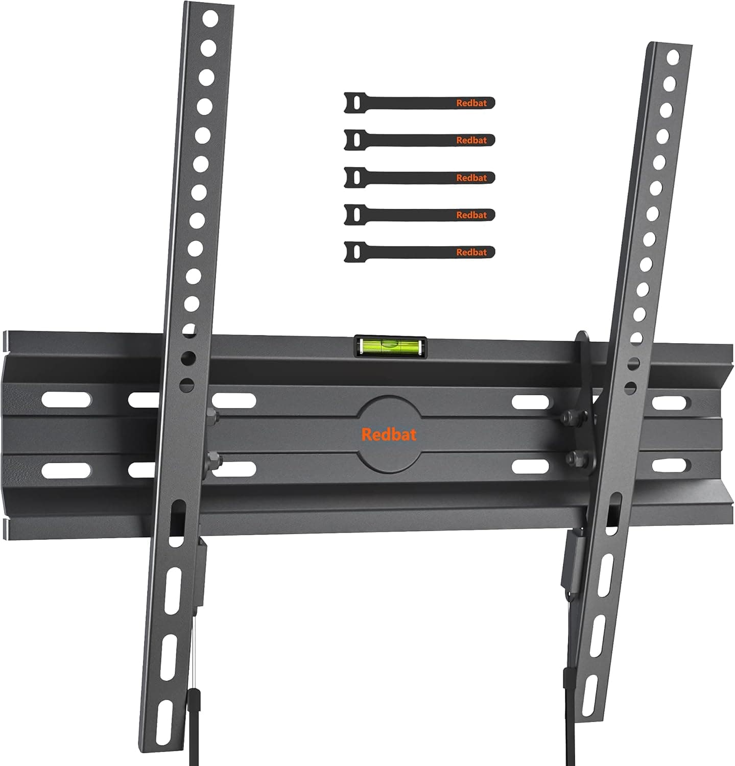 Redbat Suporte de parede ultra fino para TV de plasma plana LED de 23 a 55 polegadas, suporte de TV com inclinação de perfil baixo até 45 kg, VESA máx. 400 x 400 mm, abraçadeiras incluídas