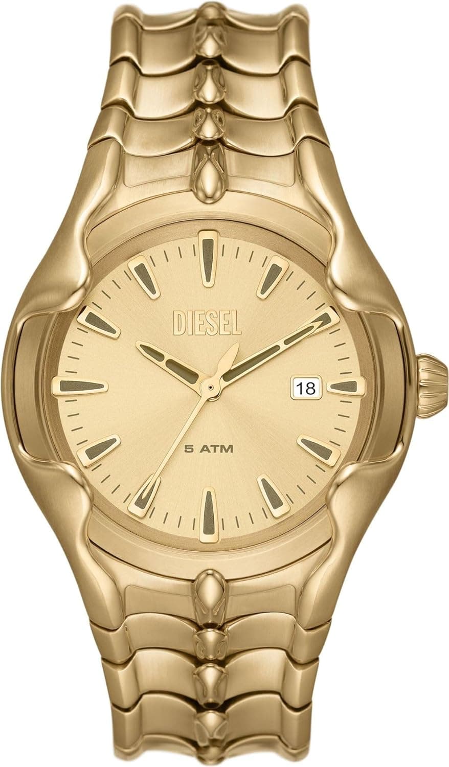 Diesel DZ2186 Relógio analógico digital para homem automático, Dourado