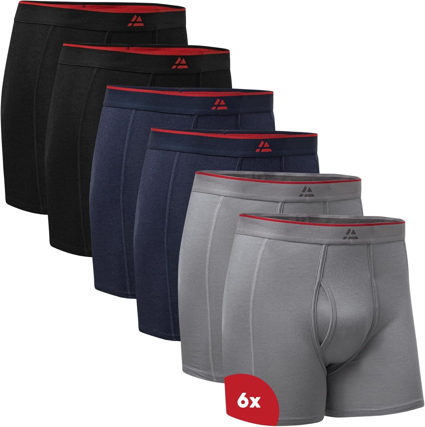 DANISH ENDURANCE Boxers de bambu para homem, pack de 6