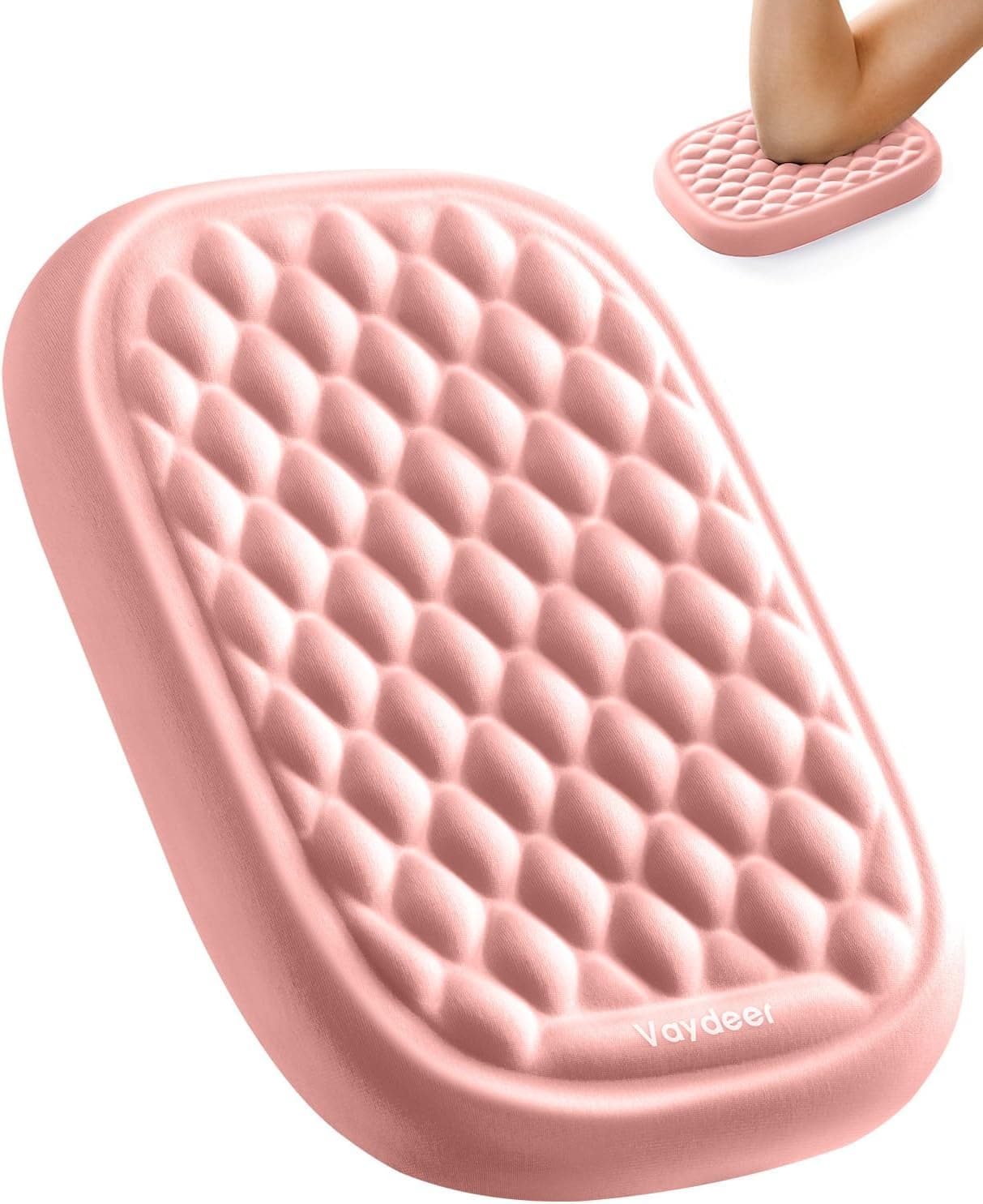 Vaydeer - Apoio de braços em espuma viscoelástica para secretária, maior e mais espesso: suporte ergonómico para rato, alívio da dor de pulso para computador, portátil, trabalho, escrita, jogos