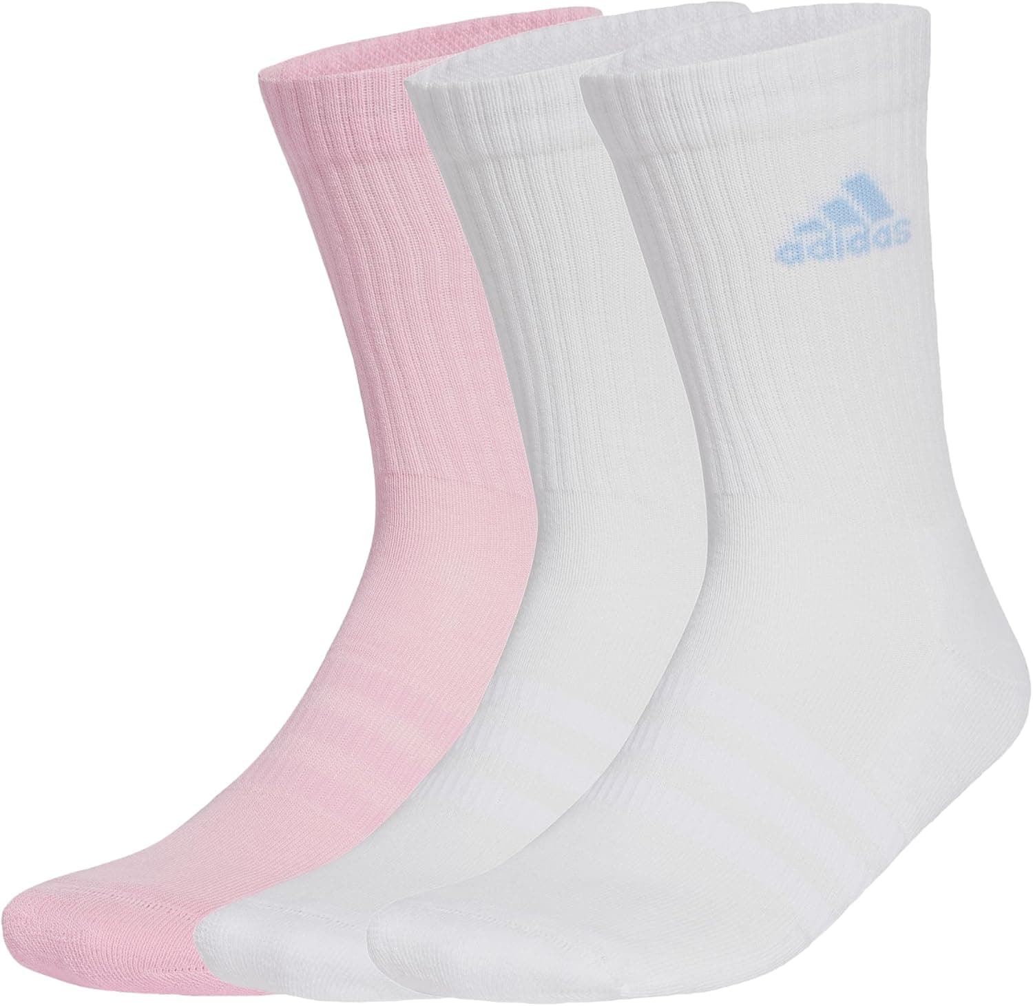adidas Cushioned Crew Socks (pack de 3 pares) | Meias desportivas unissexo com amortecimento no calcanhar e antepé