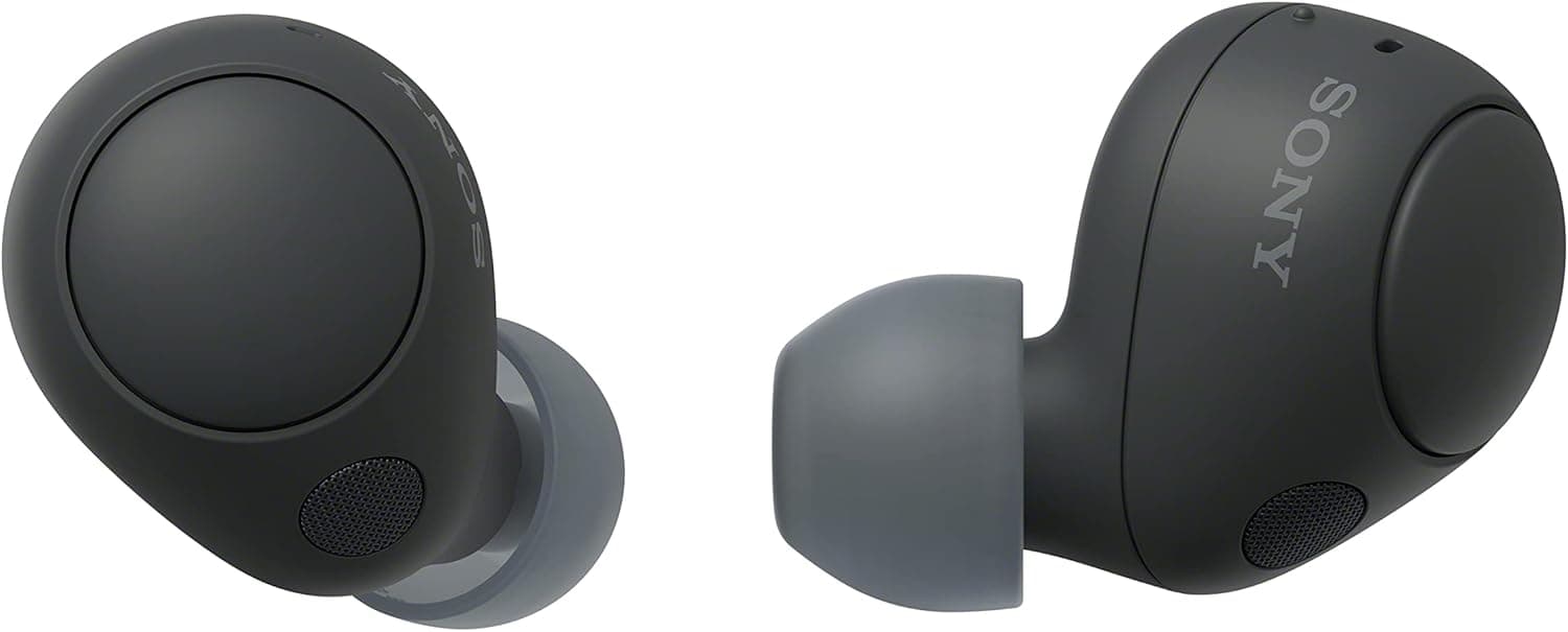 Sony WF-C700N Auriculares sem fios com Bluetooth, cancelamento de ruído (pequeno, leve e com conexão multiponto, IPX4, até 20 HR de autonomia, carregamento rápido, iOS e Android) preto