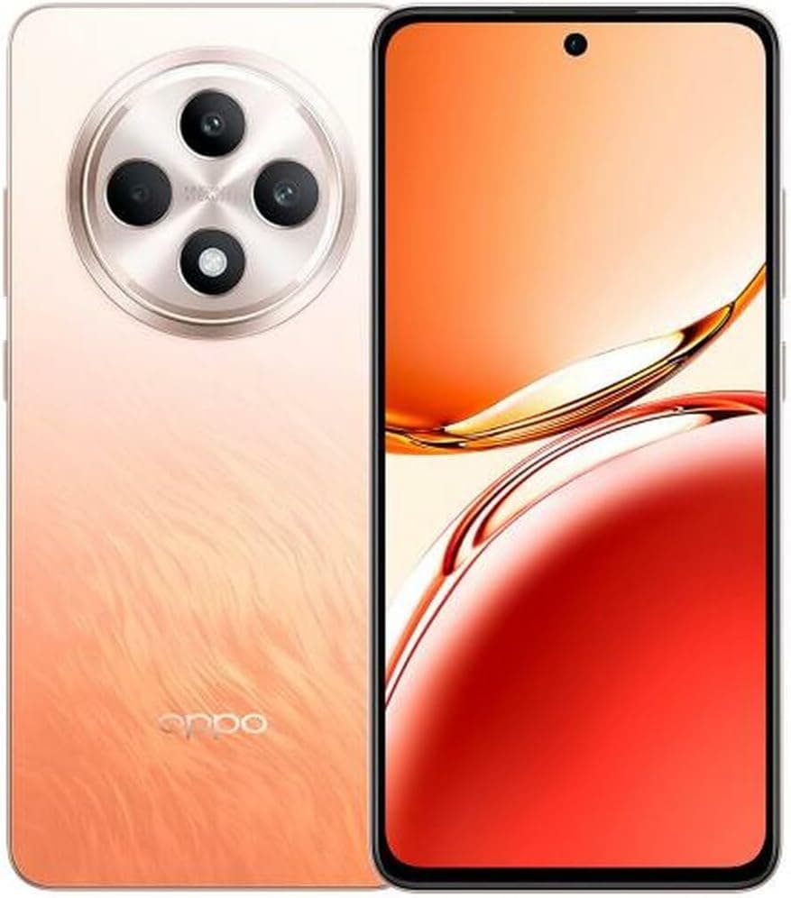 OPPO Reno12FS 4G Smartphone livre com IA, 16 GB (8 GB + 8 GB) 512 GB, ecrã 2,5D AMOLED 6,7", câmara 50 8 + 32 MP, Android, IP64, bateria 5000 mAh, carregamento rápido 45 W - laranja