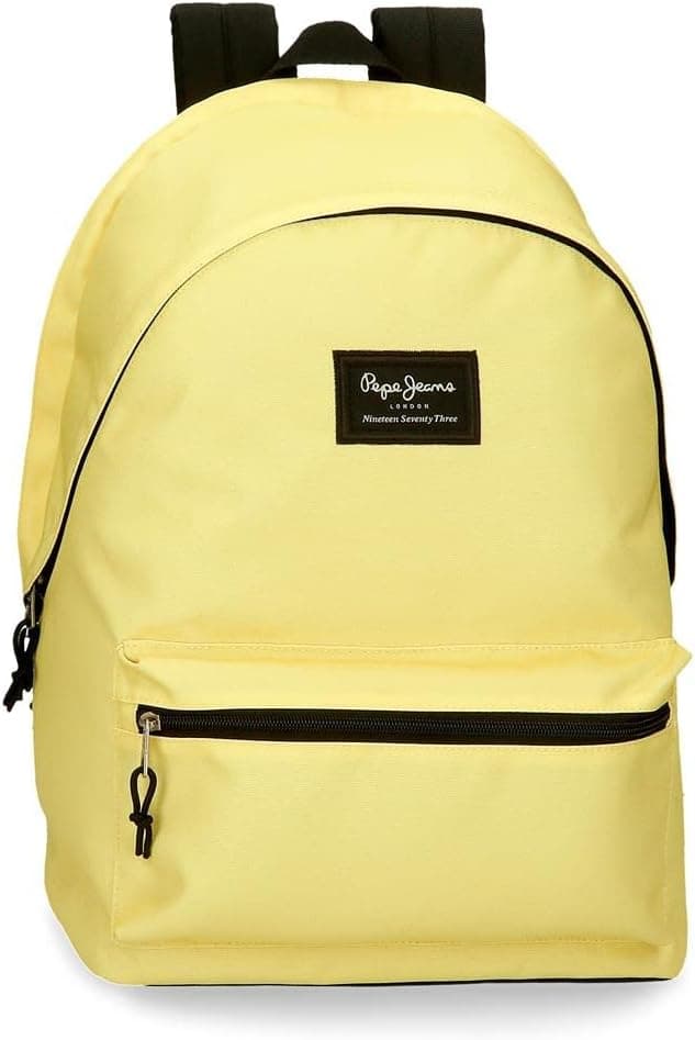 Pepe Jeans Aris Mochila para portátil compartimento duplo portátil 15,6 polegadas 31 x 44 x 17,5 cm mochila escolar poliéster by Joumma Bags, Amarelo claro, Mochila