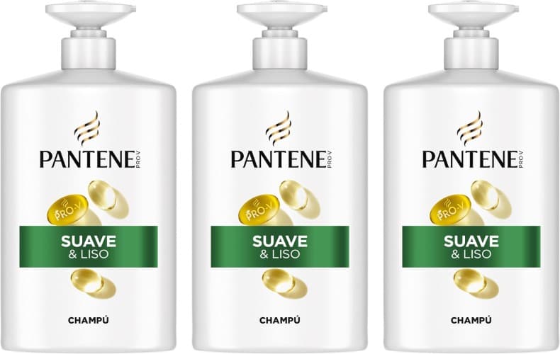 Pantene Pro-V Champô macio e liso, 1L x 3