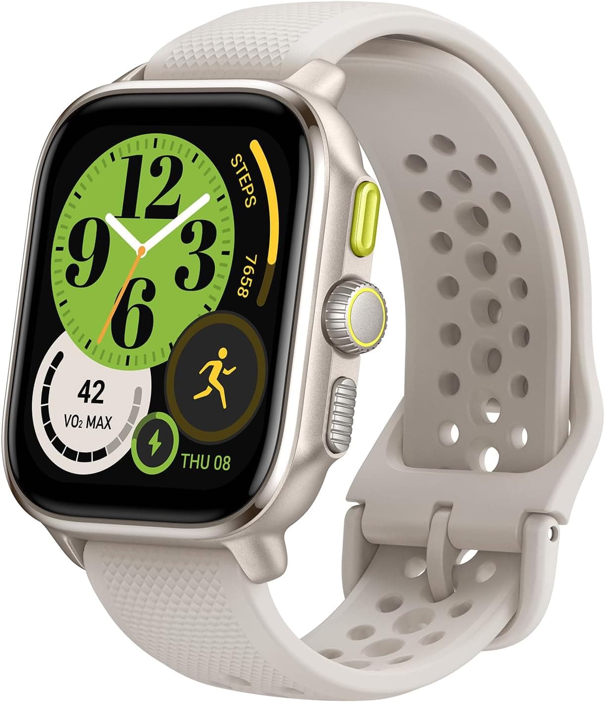Amazfit Cheetah Square 44 mm relógio inteligente leve para correr com GPS de banda dupla, mapas offline, monitor de frequência cardíaca, oxigénio sanguíneo, Zepp Fitness