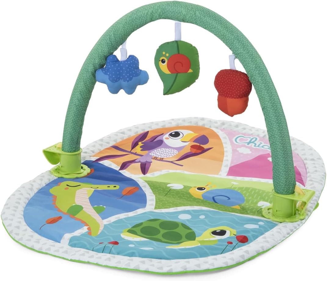 Chicco Ginásio de atividades 3 em 1, ginásio multifuncional para bebés com tapete de jogo, arco de jogo com 3 pendentes e painel para cama, compatível com berço Next2Me, brinquedo bebés 0 meses