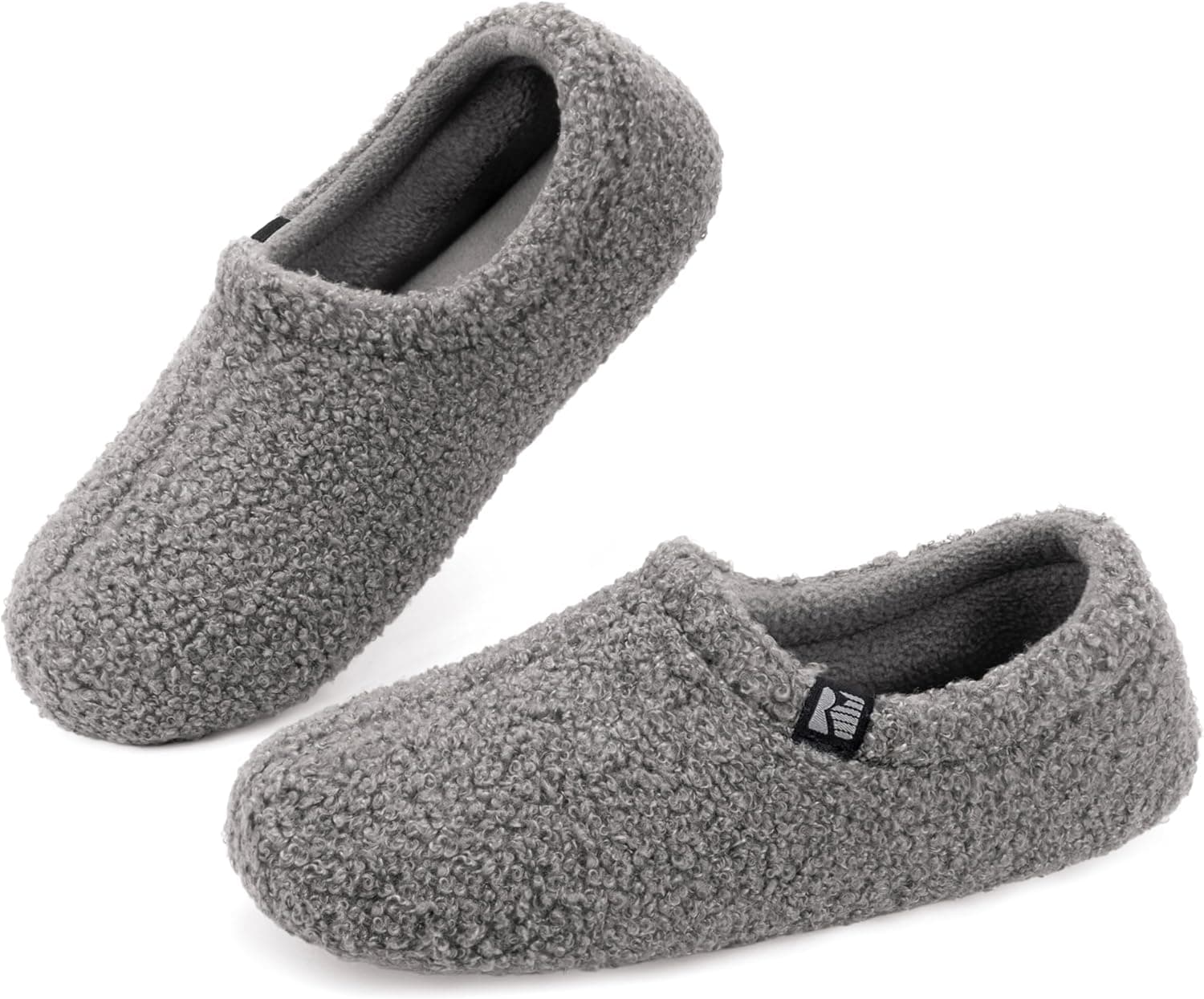 RockDove Sapatilhas interior de peluche Teddy para mulher com parte traseira fechada