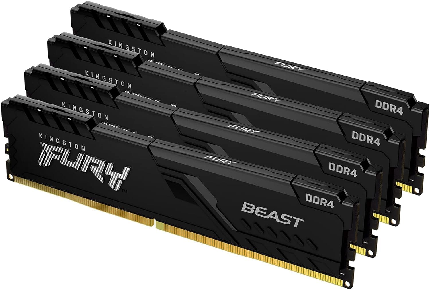 Kingston FURY Beast 32 GB (4 x 8 GB) 3200 MHz DDR4 CL16 memória para computadores de mesa kit de 4 KF432C16BBK4/32