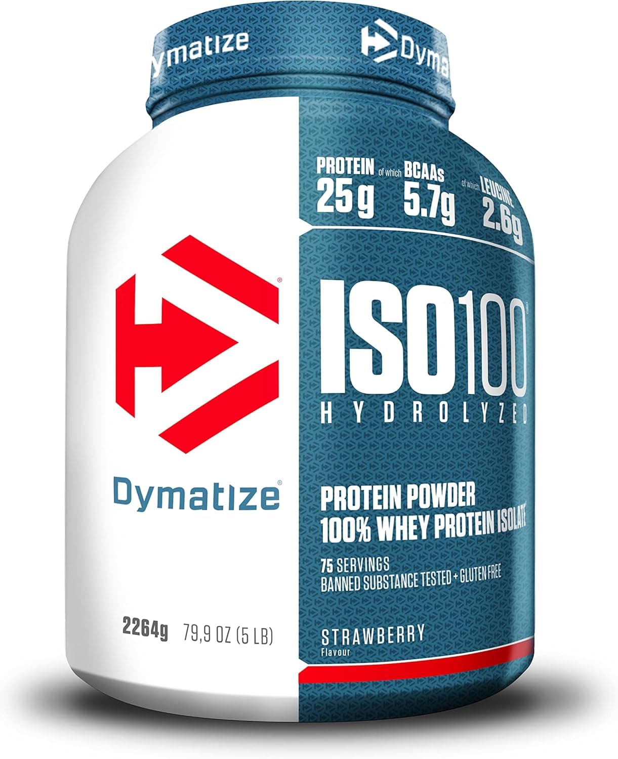 Dymatize ISO 100 Hydrolyzed | Proteína whey hidrolisada e isolada sabor morango 2250 g 75 doses