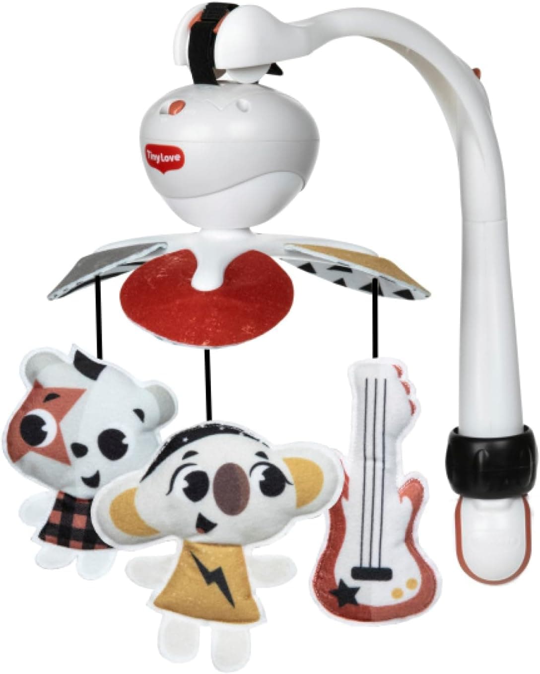 Tiny Love, telemóvel berço bebé musical 3 em 1, 0 m, telemóvel bebé cadeira de passeio, telemóvel multiuso com três conectores, cinco melodias, 30 minutos de música contínua, Tiny Rockers