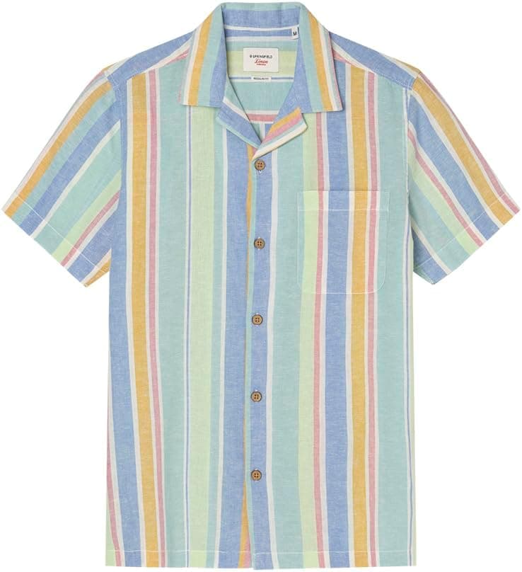 SPRINGFIELD Camisa Reconsider linho às riscas para homem