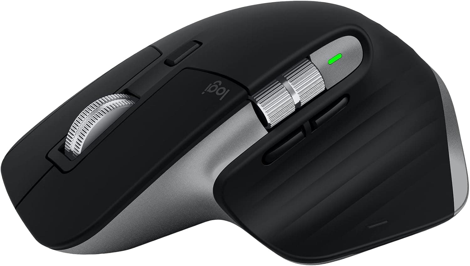 Logitech MX Master 3S para Mac, rato sem fios Bluetooth com deslocamento ultra rápido, ergonómico, 8 K DPI, rastreamento de vidro, cliques silenciosos, USB-C, Apple, iPad, cinzento espacial