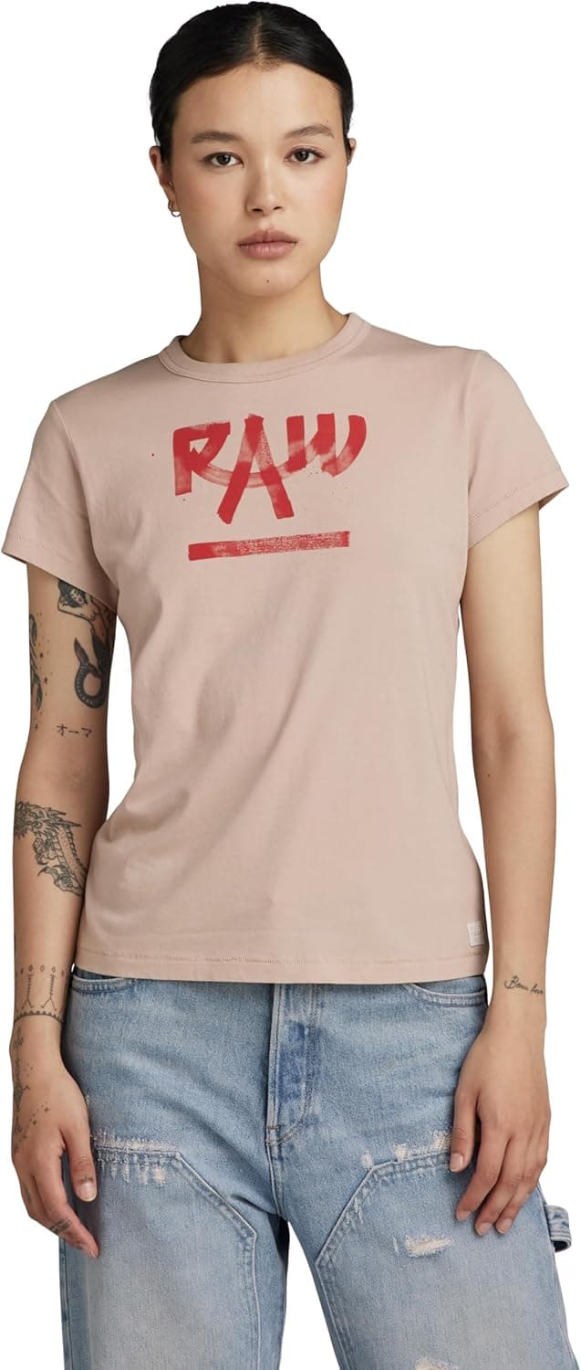 G-STAR Top Calligraphy Graphic T-shirt para mulher