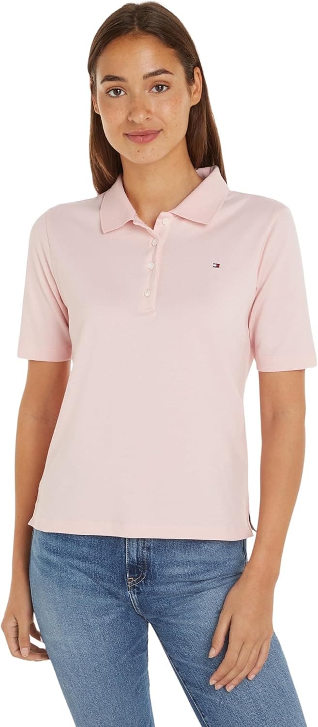 Tommy Hilfiger Polo de manga curta para mulher regular Fit