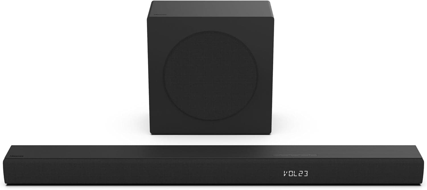 Hisense HS3100 - Barra de som 3,1, 480W, Dolby Digital, DTS Virtual X, EzPlay, Bluetooth 5.3, HDMI ARC/Optical/AUX/USB, 6 modos de som