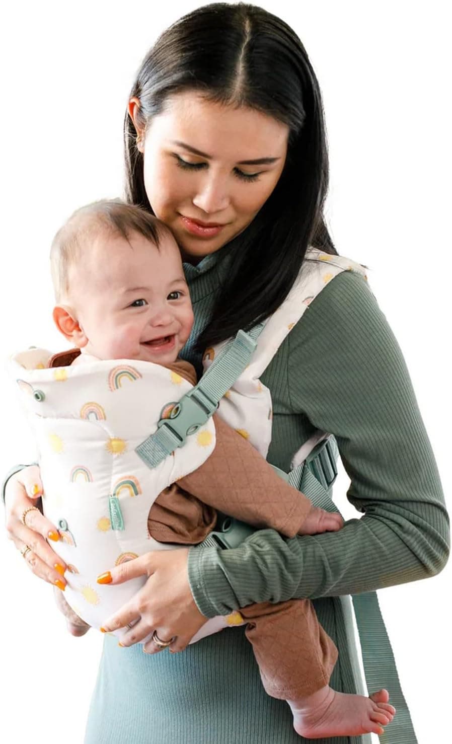 Infantino - Mochila porta-bebé Flip Advanced 4 em 1 - Ergonómica - Conversível - Adaptável ao longo dos anos - Para recém-nascidos e bebés com mais de 3,6 - 14,5 kg - arco-íris