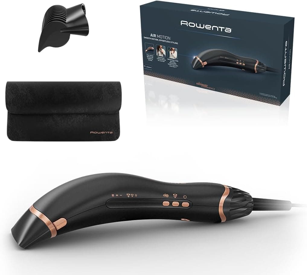 Rowenta Air Motion - secador de cabelo com efeito coanda, design ergonómico e leve, motor de alta velocidade, ar frio, inclui necessidade, CF8C20E0