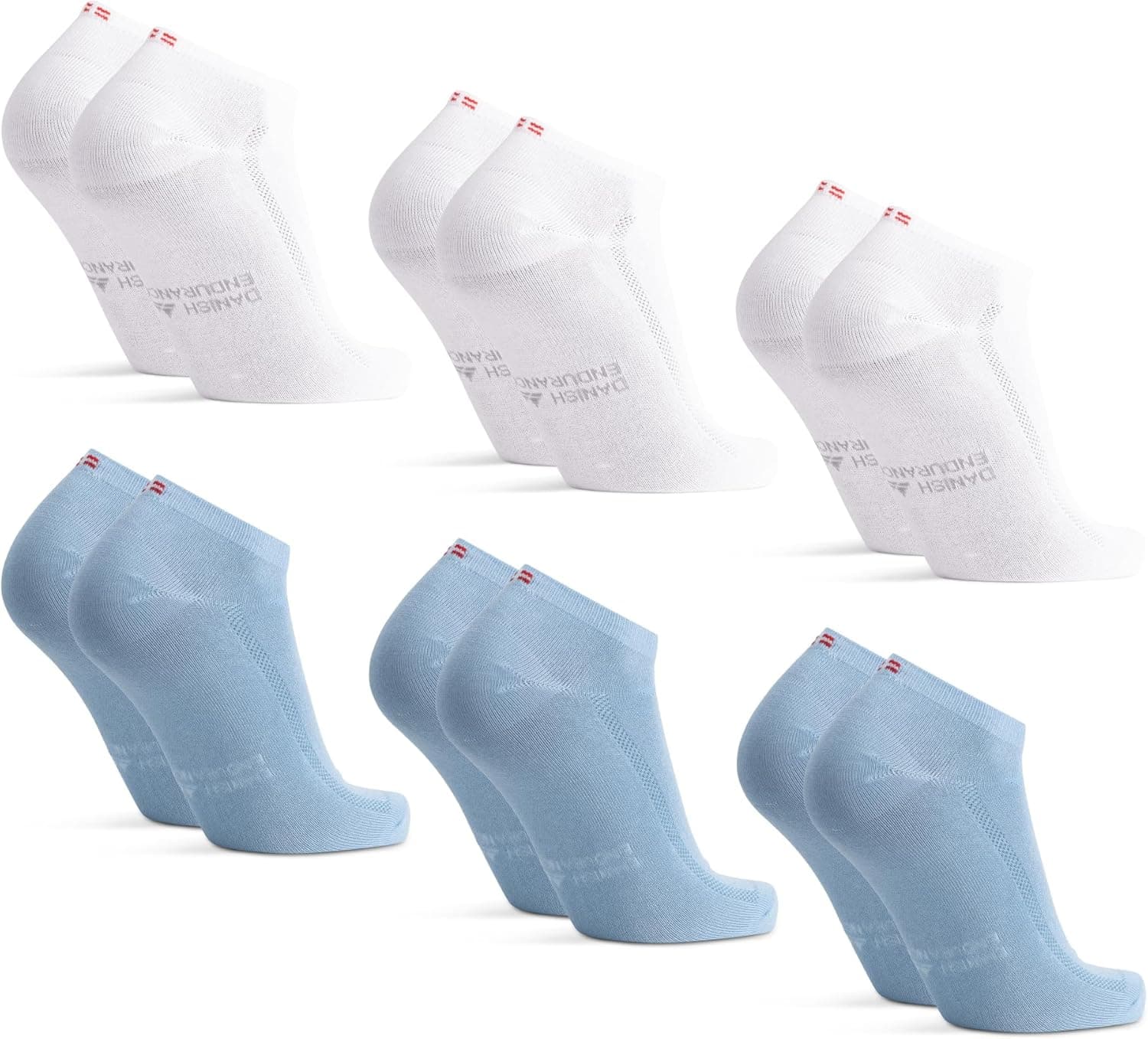 DANISH ENDURANCE | Pack de 6 meias curtas em bambu respiráveis e extra suaves para homem