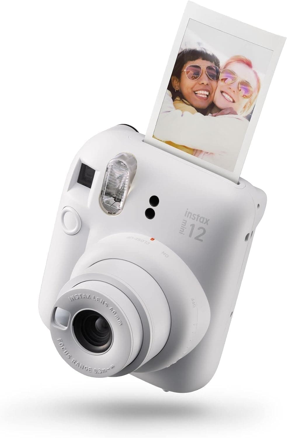 Instax Mini 12 câmara instantânea, com auto-exposição e lente selfi incluída, Clay White