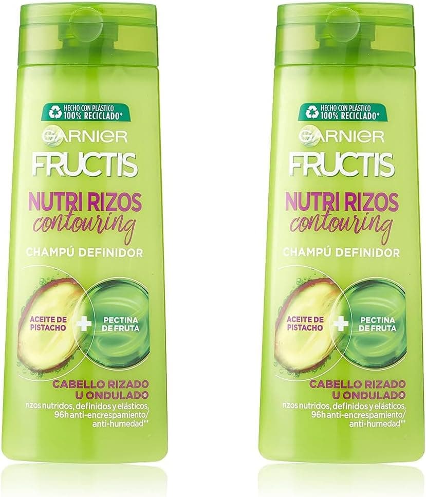 Garnier Fructis Nutri Curls Contour champô cabelo encaracolado ou ondulado, 360 ml (embalagem de 2)