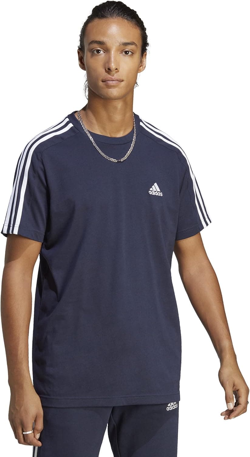 adidas Essentials Single Jersey 3-Stripes t-shirt para homem