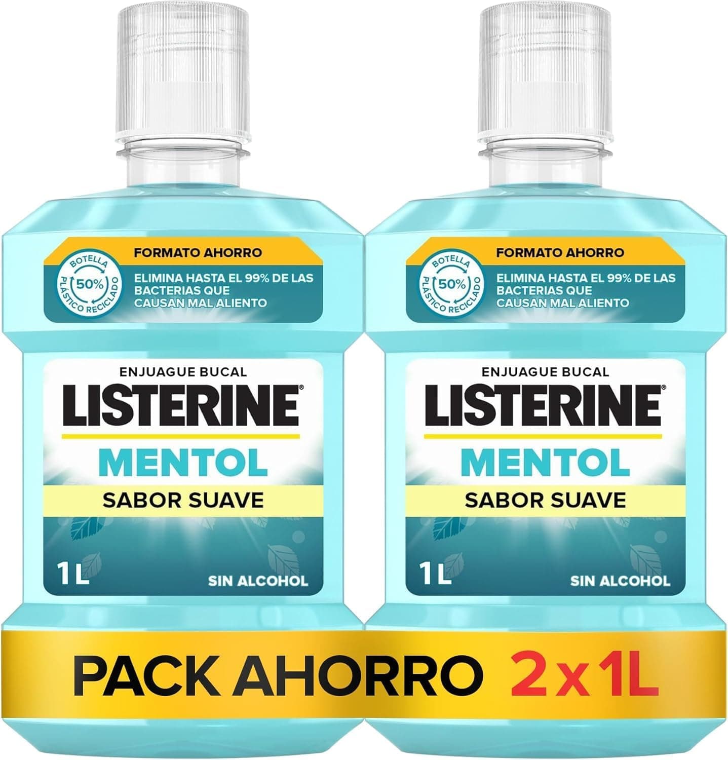 Listerine Elixir bucal, 1L x 2