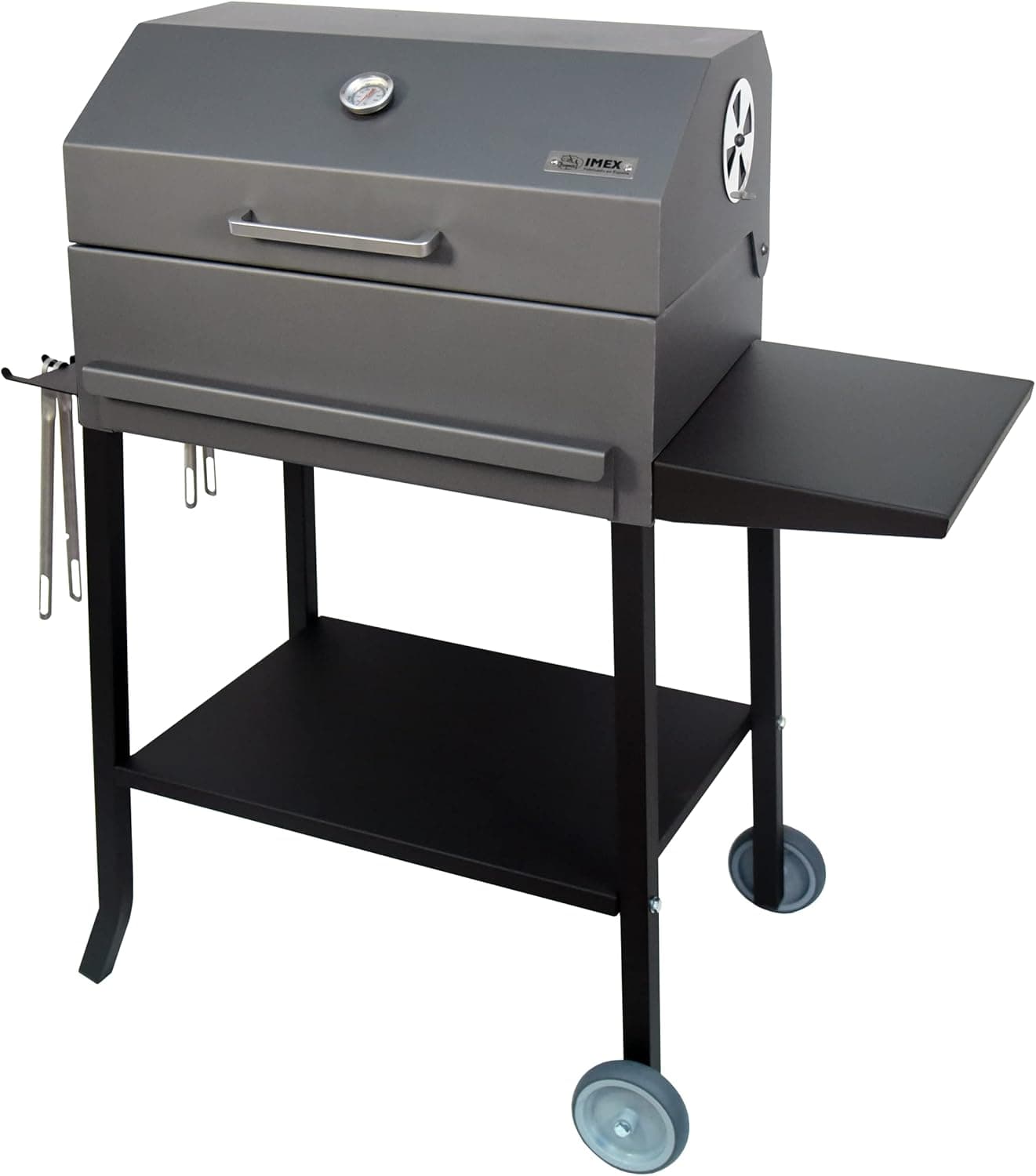 Imex El Zorro 71444 - Churrasco com tampa e bandeja de metal, 117 x 44 x 109 cms.