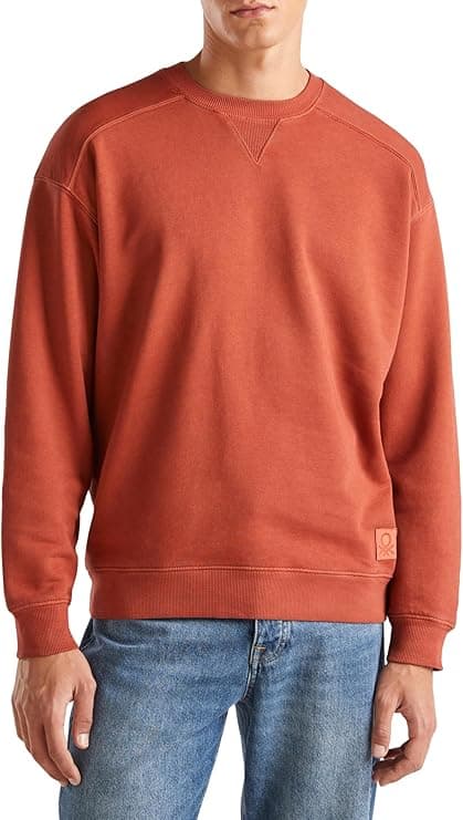 United Colors of Benetton Maglia 3p0vu1095 | Hoodie vermelho para homem